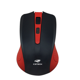 MOUSE S/ FIO RC/NANO PRETO|VERMELHO M-W20RD C3TECH