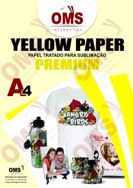 TRANSFER SUBLIMATICO HD PREMIUM A4 90G VERSO AMARELO