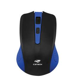 MOUSE S/ FIO RC/NANO PRETO|AZUL M-W20BL C3TECH