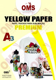 TRANSFER SUBLIMATICO HD PREMIUM A3 90G FUNDO AMARELO